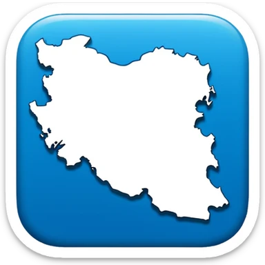 iran map outline sticker