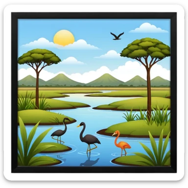 african wetlands sticker