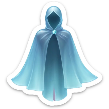 faceless mannequin flapping crystal cape sticker