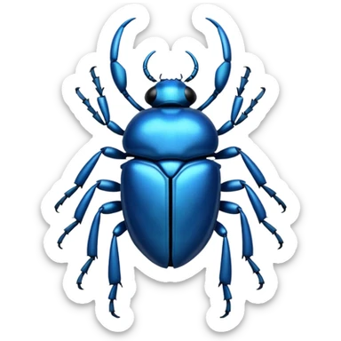 blue beetle Scarab sticker