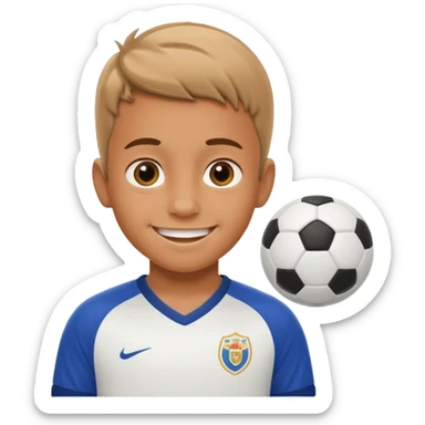 kid playing soccer sticker