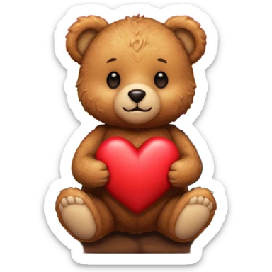 Teddy bear and sunset sticker