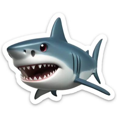 shark in a tv sticker