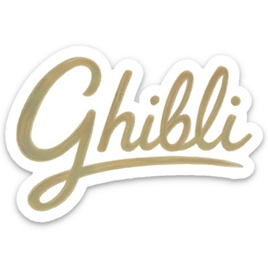 soft brush ghibli style digital signature sticker