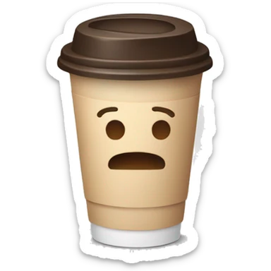 A cup of coffee to go sticker