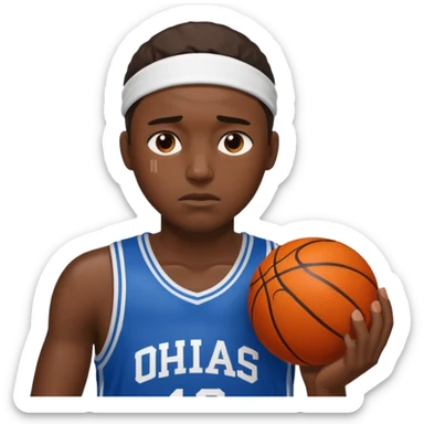 tired basketball player, sweating a lot sticker