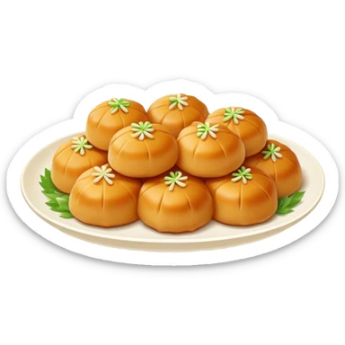 Northeastern Chinese sweet and sour pork Guo Bao Rou crispy outside tender inside, simplified emoji style with bold outlines and bright colors, cartoon style Dongbei specialty dish sticker
