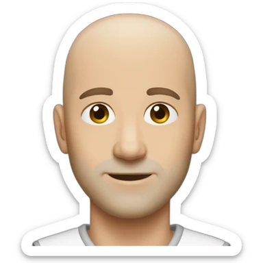 man bald caucasian 50 sticker