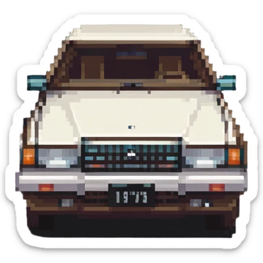 Toyota Crown 1980s model, vintage Japanese luxury sedan sticker