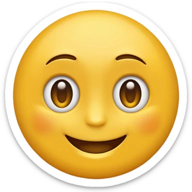 Emoji rond et jaune qui regarde à gauche de lui  sticker