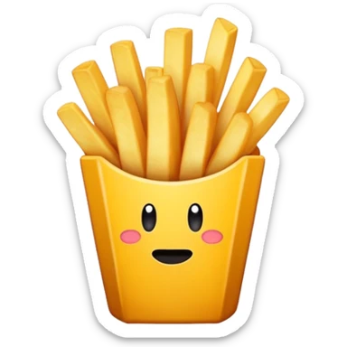 Fries from BFDI￼ sticker