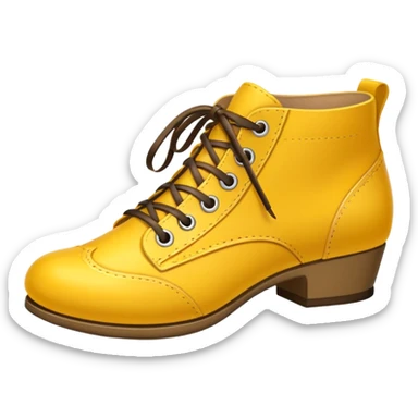 yellow shoe sticker
