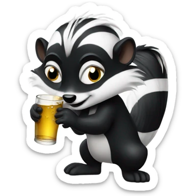 Drunk skunk sticker