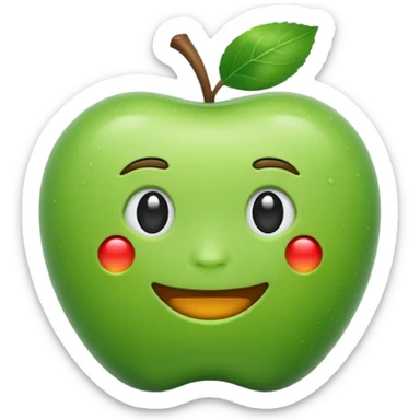 Saturn apple style emoji sticker