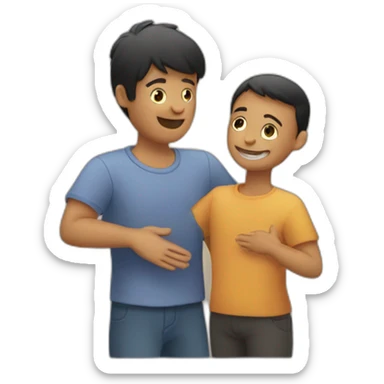 Someone patting someone else  sticker