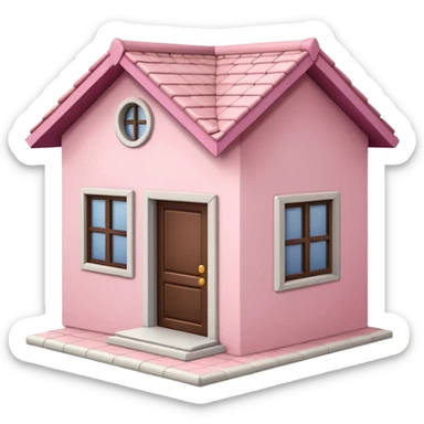 pink house small sticker