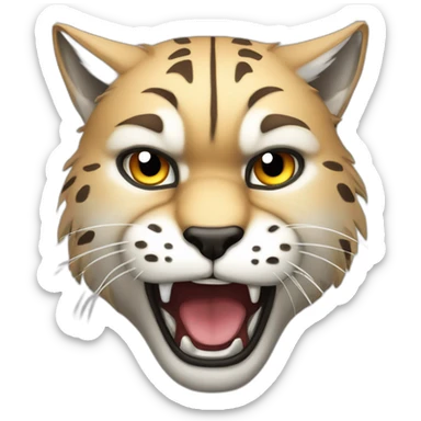 angry, annoyed, frustrated, pissed, lynx, feline sticker
