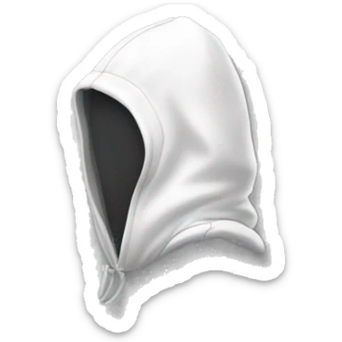 Homme habillé en blanc avec une cagoule sticker