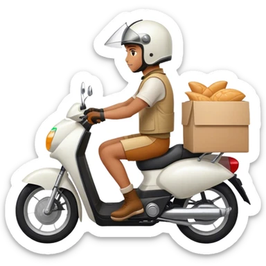 uber eats rider on motorbike sticker