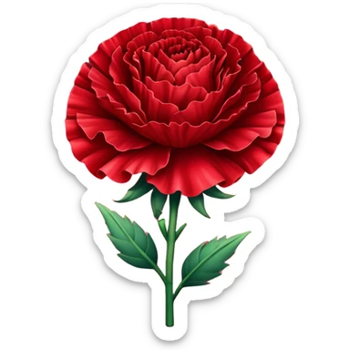 Red carnation sticker