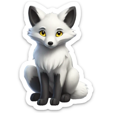 Arctic-Fox-Umbreon-Silver-Fox-hybrid full body sticker