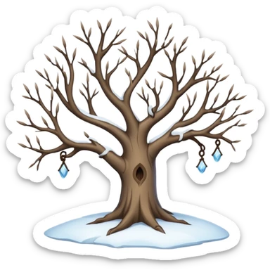 Whomping Willow at winter  sticker