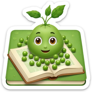 Book a teenie with some peas sticker