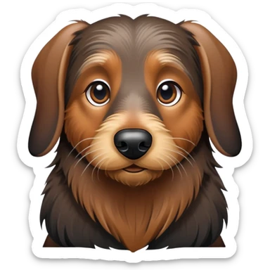 wire haired dachshund boar long beard sticker