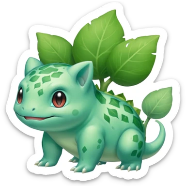 Ethereal Diaphanous Elegant Larvitar-Bulbasaur-animal sticker