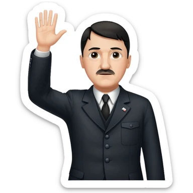 Hitler raising one hand straight up like a salute sticker