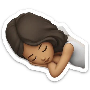 Brunette girl sleeping sticker