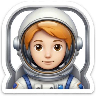 Make a spaceship with an astronaut inside sticker