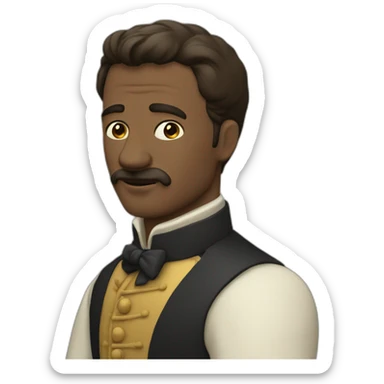 homme qui se tient le menton sticker