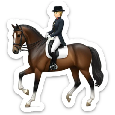 dressage horse sticker
