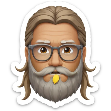 Glasses-Wearing wild viking sticker
