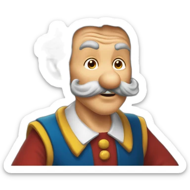 Astérix sur un loup  sticker