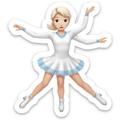 Ice skater twirling sticker