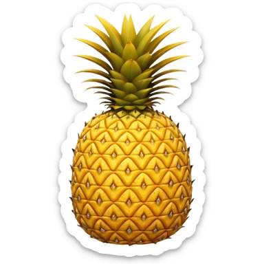 Upside down pineapple with no background sticker