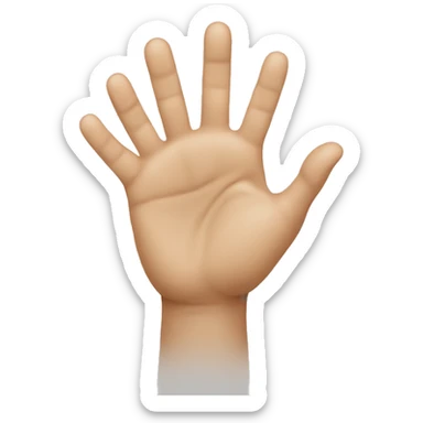 two hands pushed together with fingers point sticker