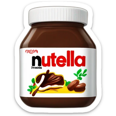 Nutella jar sticker