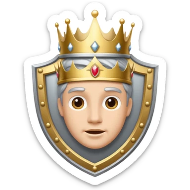 Create a Shield / Crown that represents confidence a brave and proud facial expression not a boy or girl sticker