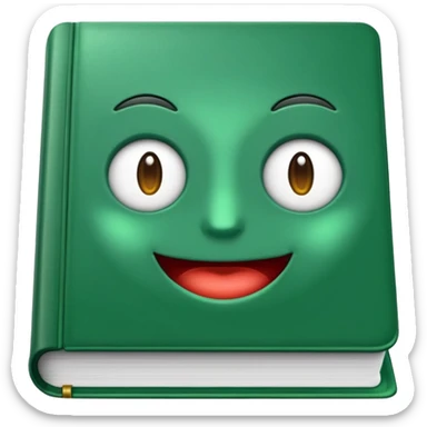 emoji green book without face sticker