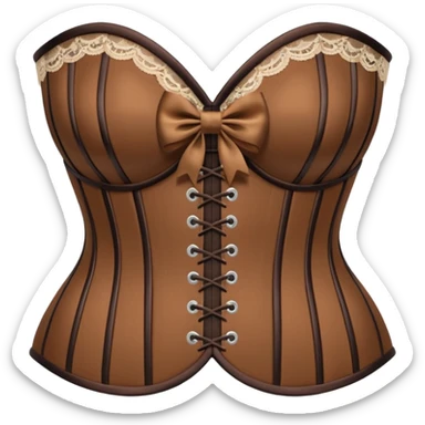 brown corset with bow sticker