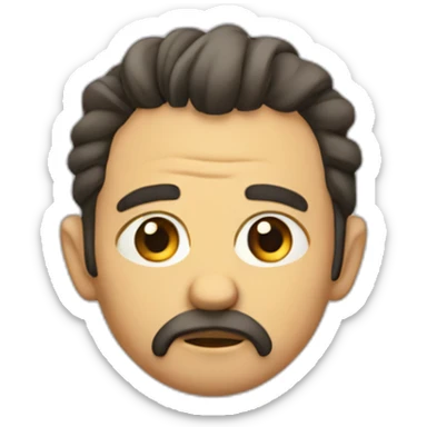 A sad Barbabravo sticker