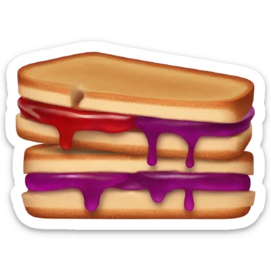 Peanut butter and jelly sandwich sticker