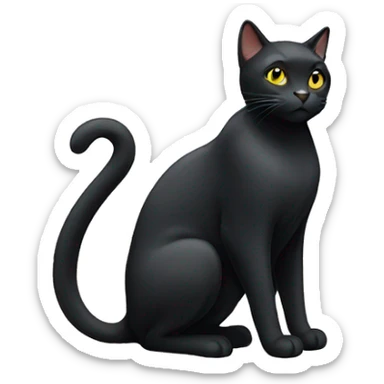 black cat sticker