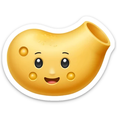 one piece of elbow macaroni sticker