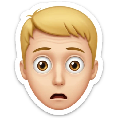 wow man shocked facial expression sticker