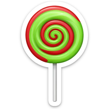 a lollipop, apple emoji style sticker