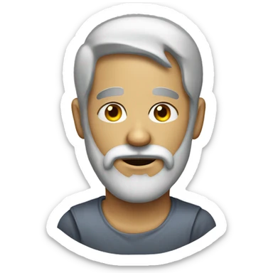 dirty man with a beard and halo sticker